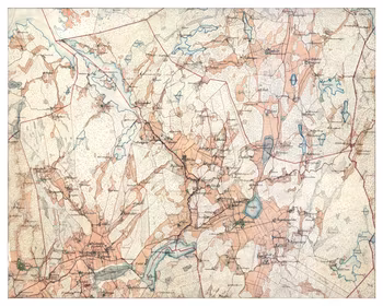 Historisk karta över Lästringe, år 1897-1901 (Fri frakt!)