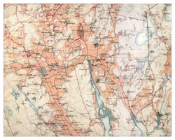 Historisk karta över Bälinge och Tystberga, år 1897-1901 (Fri frakt!)
