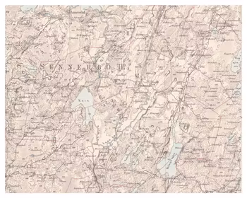 Historisk karta över Hamneda och Nöttja, år 1870 (Fri frakt!)
