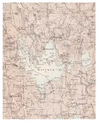 Historisk karta över Hovmantorp, år 1871 (Fri frakt!)
