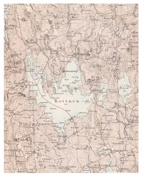 Historisk karta över Hovmantorp, år 1871 (Fri frakt!)