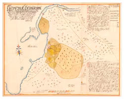 Historisk karta över Braås, år 1696 (Fri frakt!)