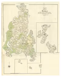 Historisk karta över Rörö, år 1832 (Fri frakt!)