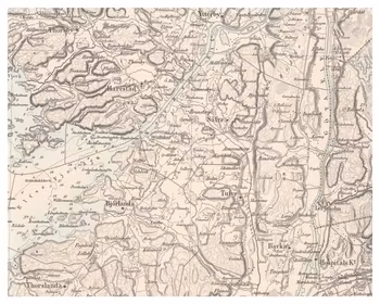 Historisk karta över Säve och Tuve, år 1863 (Fri frakt!)