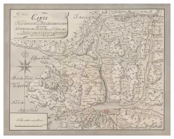 Historisk karta över Hisingen, 1700-tal (Fri frakt!)