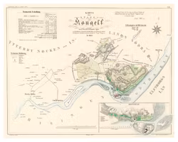 Karta från Kungälv 1855 (Fri frakt!)