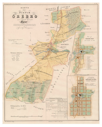 Karta över Örebro, 1857 (Fri frakt!)