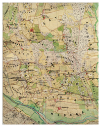 Historisk karta över Fellingsbro, år 1905-1911 (Fri frakt!)