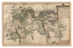 Historisk karta över Glanshammars härad, år 1688 (Fri frakt!)