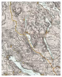 Historisk karta över Åkersjön och Bakvattnet, år 1908 (Fri frakt!)