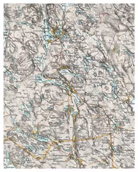 Historisk karta över Backe och Rossön, år 1916 (Fri frakt)
