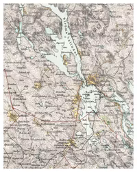 Historisk karta över Strömsund, år 1912 (Fri frakt!)