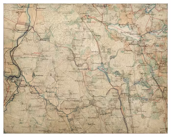 Historisk karta över Västra Harg, år 1868-1877 (Fri frakt!)