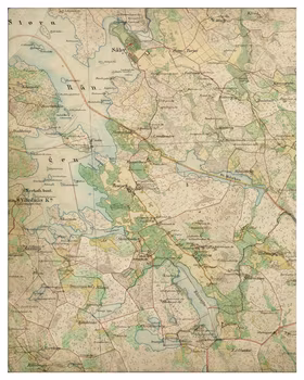 Historisk karta över Bestorp, år 1868-1877 (Fri frakt!)