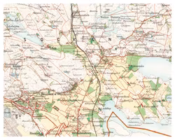 Historisk karta över Åby och Jursla, år 1868-1871