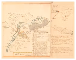 Historisk karta över Mjölby, ca 1700. (Fri frakt!)