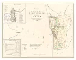 Karta från Helsingborg, år 1853