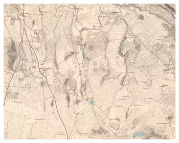 Historisk karta över Billesholm och Ekeby, år 1820