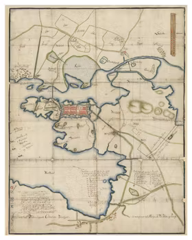 Historisk karta över Kristianstad, 1600-tal