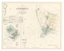 Karta från Landskrona, år 1853
