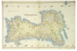 Historisk karta över Hallands väderö, år 1808