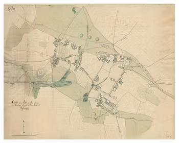 Historisk karta över Fjälkinge, år 1776