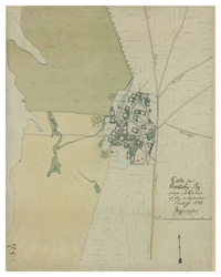 Historisk karta över Rinkaby, år 1775