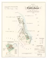 Karta över Simrishamn 1854