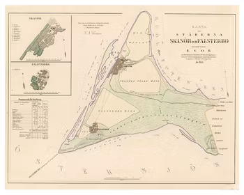 Karta över Skanör-Falsterbo 1853