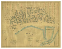 Historisk karta över Skillinge, år 1922