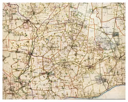 Historisk karta över Skivarp, Rydsgård och Snårestad, år 1910-1915