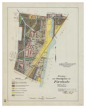 Historisk karta över Töreboda, år 1911 (Fri frakt!)