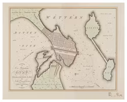 Historisk karta över Karlsborg, år 1811