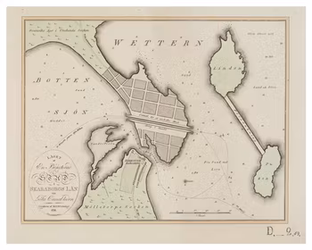 Historisk karta över Karlsborg, år 1811