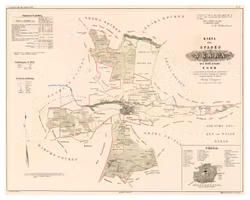 Karta över Skara, år 1856