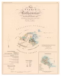 Karta från Östhammar, år 1857