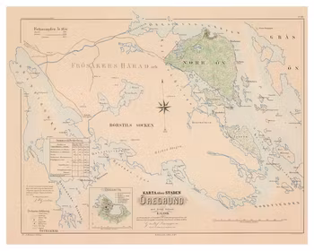 Karta från Öregrund, år 1859