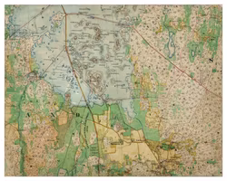 Historisk karta över trakten kring Karlholm, år 1859-1863 (Fri frakt!)