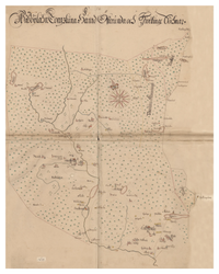 Historisk karta över Österunda och Vittinge socknar, år 1688. (Fri frakt!)