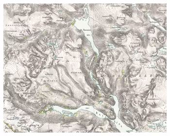 Historisk karta över trakten kring Klimpfjäll, år 1899 (Fri frakt!)