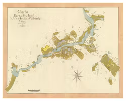 Historisk karta över Bureå, år 1762 (Fri frakt!)