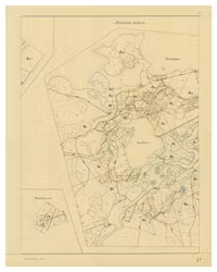 Historisk karta över Saxnäs, år 1906 (Fri frakt!)