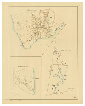 Historisk karta över Daikanvik, år 1904 (Fri frakt!)