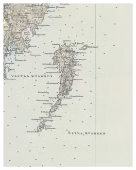 Historisk karta över Holmön, år 1919 (Fri frakt!)