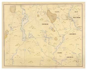 Historisk karta över Sollefteå med omnejd, år 1680 (Fri frakt!)