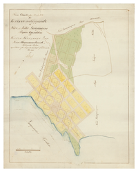 Historisk karta över Örnsköldsvik, år 1833 (Fri frakt!)