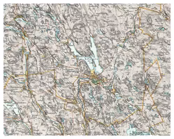 Historisk karta över Junsele, år 1916 (Fri frakt!)