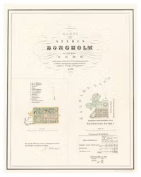 Karta från Borgholm, år 1854