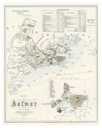 Karta från Kalmar, år 1854