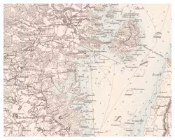 Historisk karta över Rockneby och Skäggenäs, år 1870 (Fri frakt!)